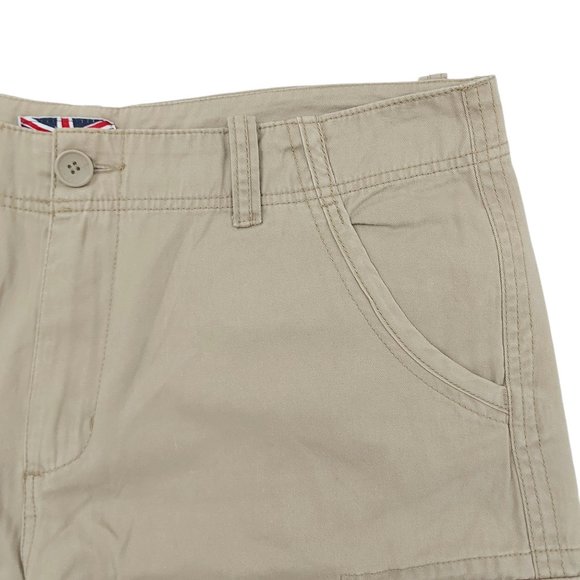 1688 Revolution Cargo Shorts Mens Size 40 Flat Front High Rise Pockets Khaki - Picture 5 of 8